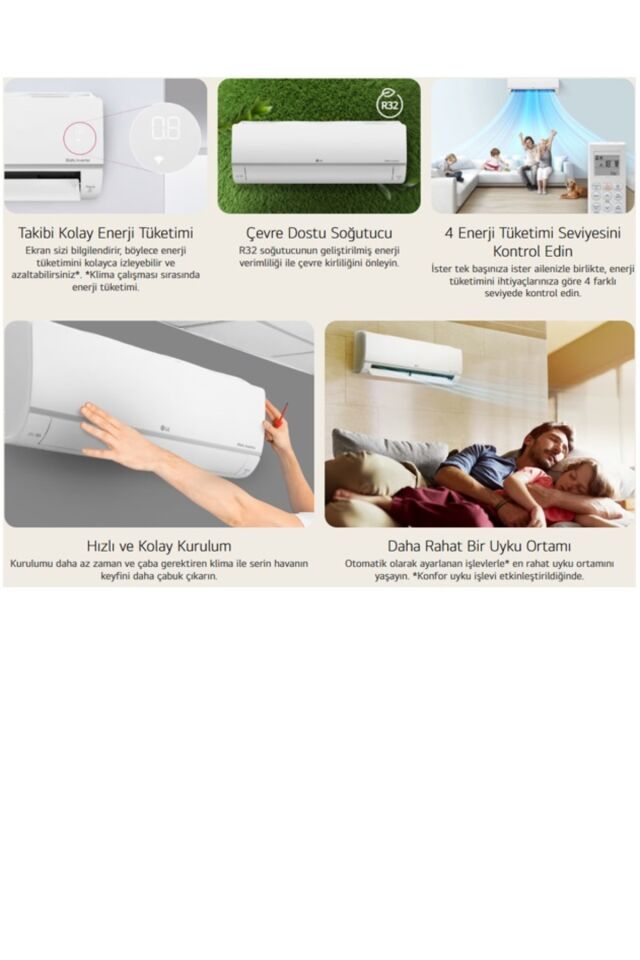 LG-DUAL COOL PLUS 12000 BTU İNVERTER DUVAR TİPİ KLİMA