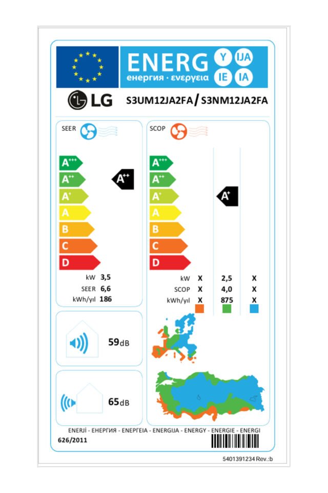 LG-DUAL COOL PLUS 12000 BTU İNVERTER DUVAR TİPİ KLİMA